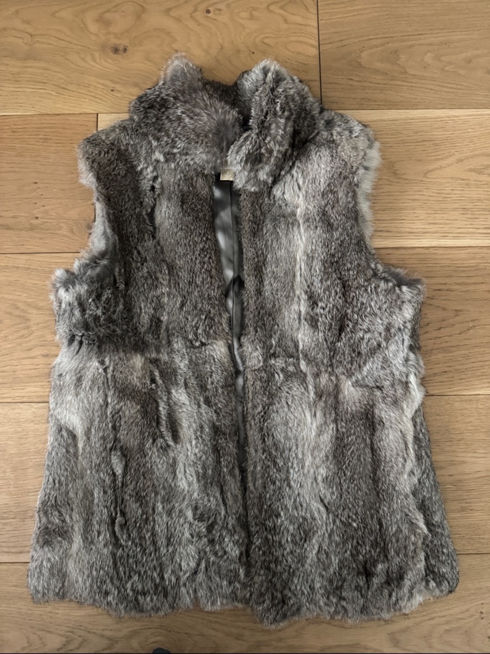 Michael Kors Gray Rabbit Fur Vest